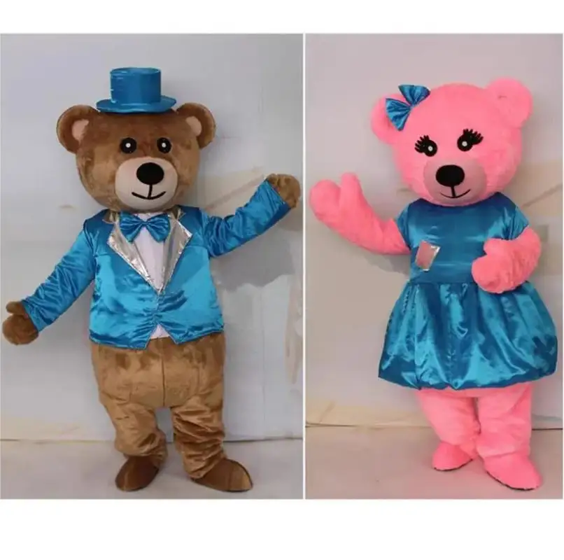 Adult Cosplay Teddy Bear Plush Mascot Costume Christmas Carnival Party Event Dress Set Wedding Bear Easter Bunny Dress