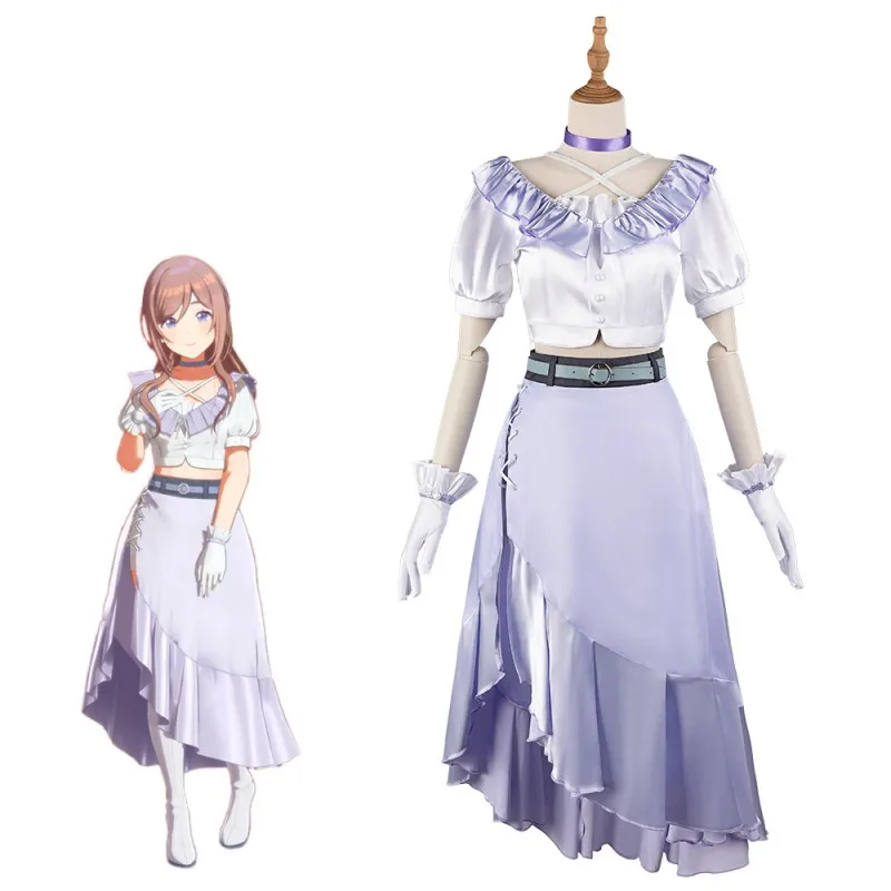 2024 Anime Rinami Himesaki Cosplay Costume Gakuen IDOLM School Idol Girl Anime Clothing Halloween Carnival Party Princess Dress