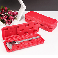 Digital Caliper Box 0 150mm Red Plastic Storage Case Portable Tool Boxes Measuring Instruments Container Protective