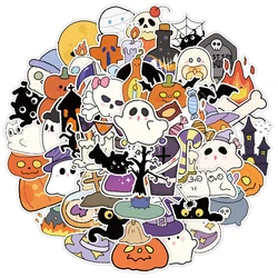 防水ハロウィーン漫画ステッカー,かわいい落書き装飾,ウォーターカップ,ノートブック,カボチャ,モンスター,頭蓋骨,デカール,おもちゃ,10個,30個,50個