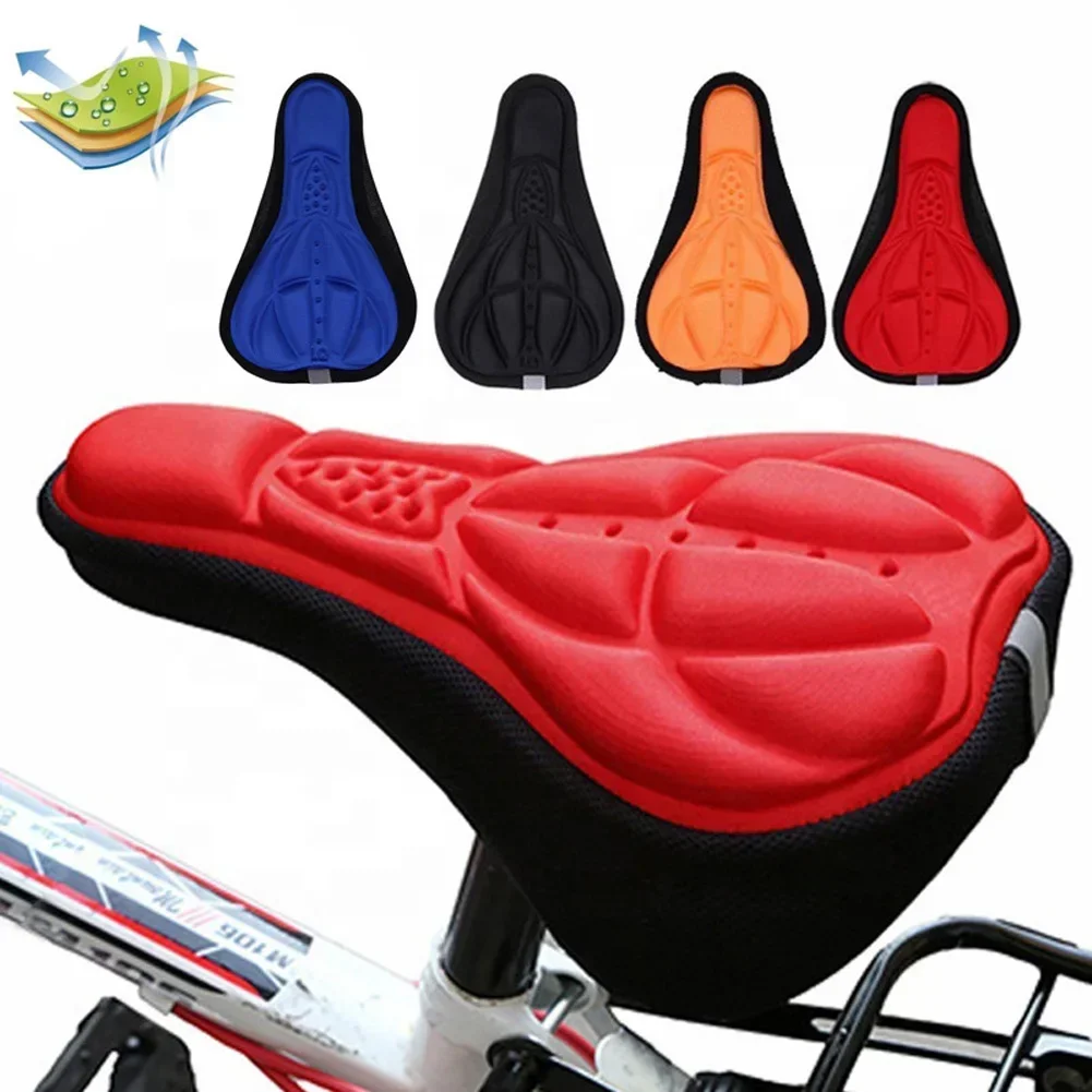 Mtb Bike 3D Saddle Cover Thick Breathable Super Soft Bicycle Seat Cushion Silicone Sponge Gel Bike Seat Bicycle Accessories