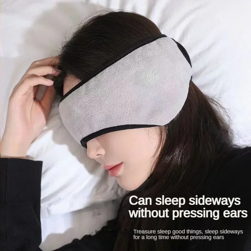 Soft Earmuff Sleep Mask Plush Sleeping Eye Mask Comfortable Night Eye Cover for Women Warm Relax Blindfold Cotton Eyes Bandage