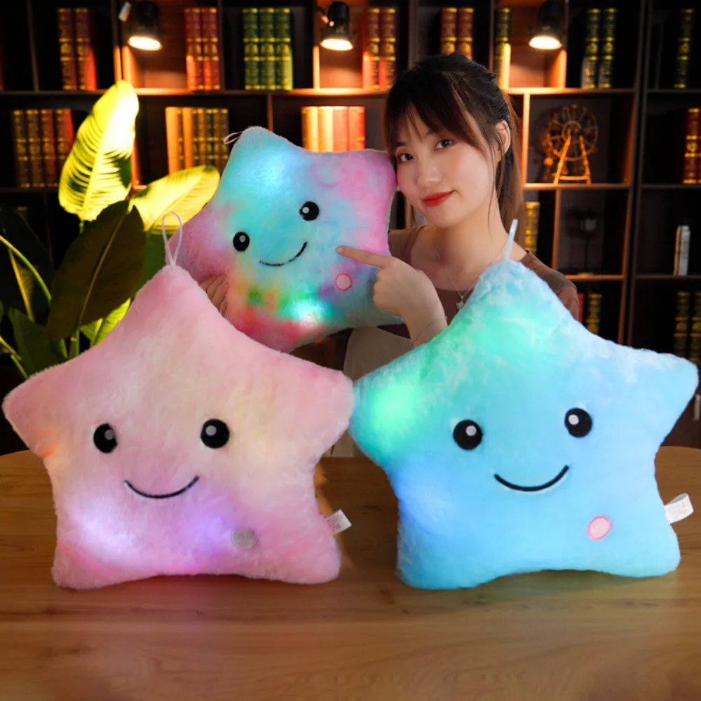 

New LED Electronic Star Toy Soft Kid LED Star Toy Star Home Decoration Soft Star Pillow