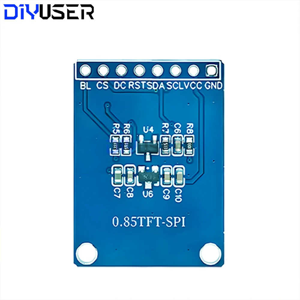 0.85 Inch IPS LCD Display Module 128x128 SPI GC9107 Controller, TFT Screen for ESP32 Raspberry Pi DIY Project