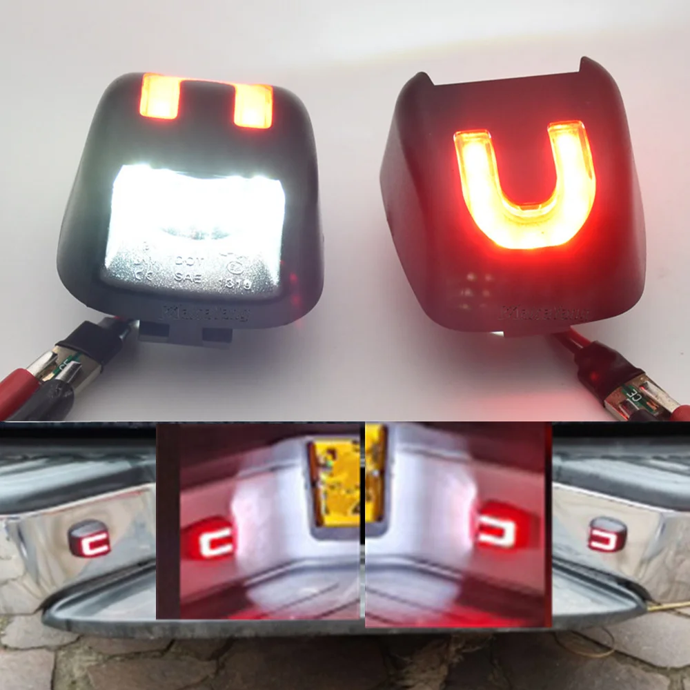 2PCS for Nissan Navara D40 Frontier Armada Titan Xterra Suzuki Equator  White 18SMD LED License Plate Light