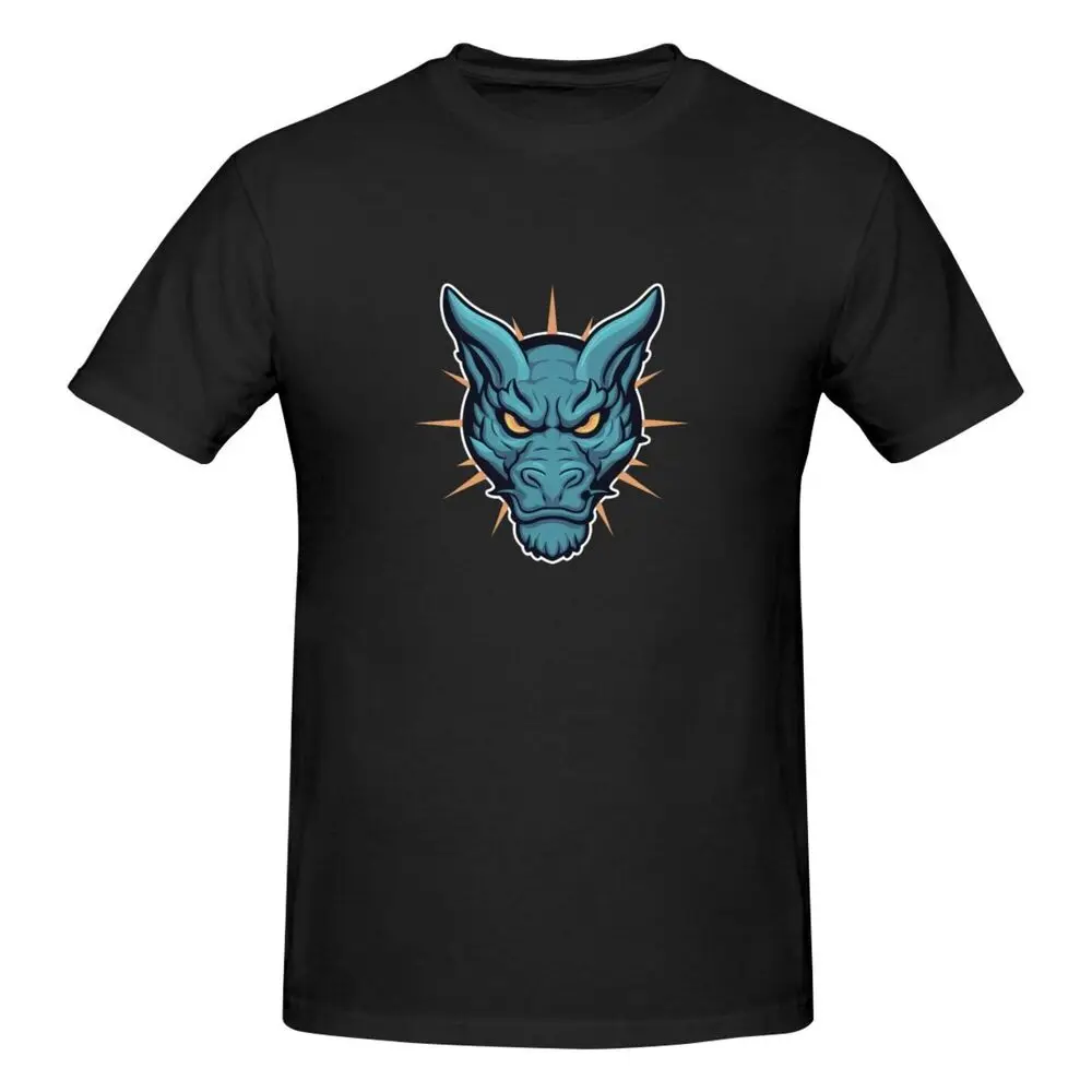 Summer Blue Wolf Head Graphic, Unique Anime Graphic T-shirts For Men Clothing Women Tees High Quality 100%Cotton Short Sleeve