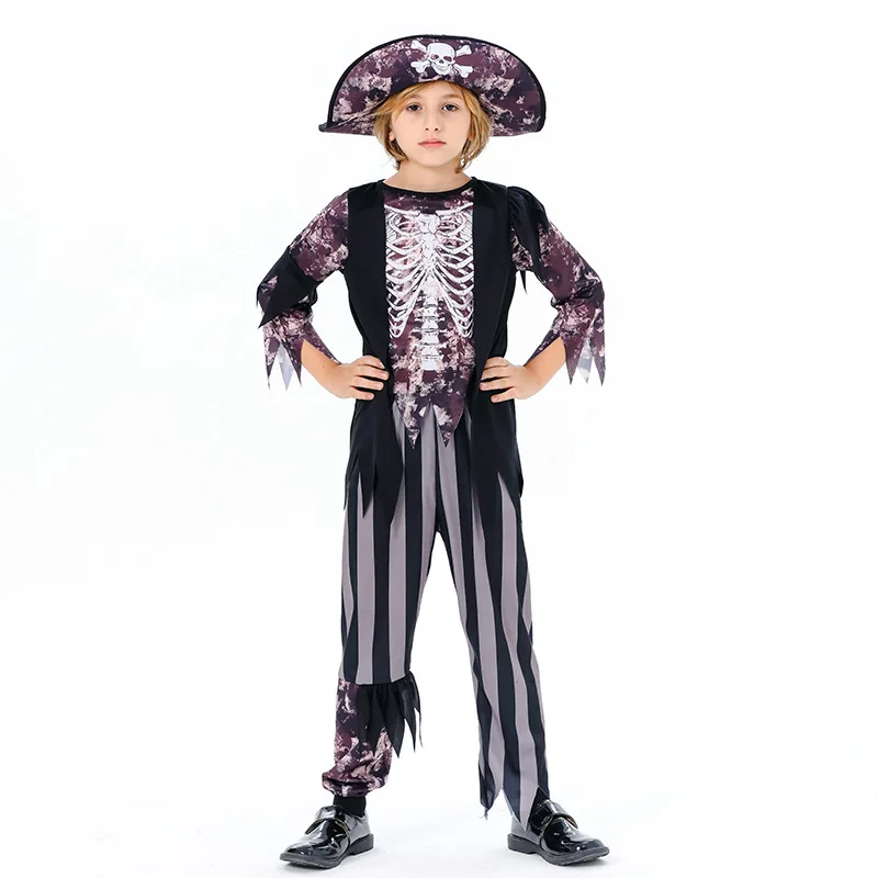 Disfraz de pirata para niños y niñas, conjunto de Cosplay de capitán, ropa de Purim para Navidad y Año Nuevo, vestido de Jack para fiesta de Carnaval