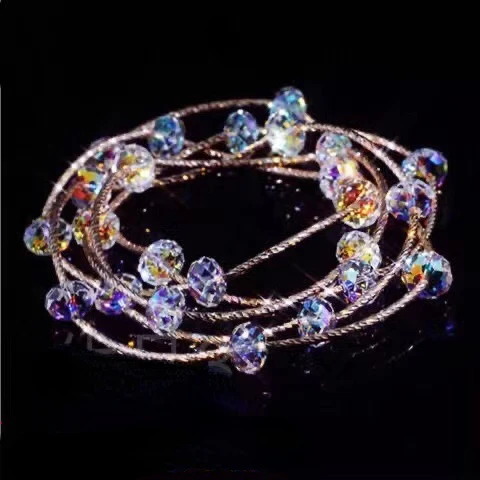 Fashion Fantasy Crystal Beads Mutilayer Bracelet Sets for Women Girls  Adjustable Bracelets New Trend Jewelry Gift Accessories