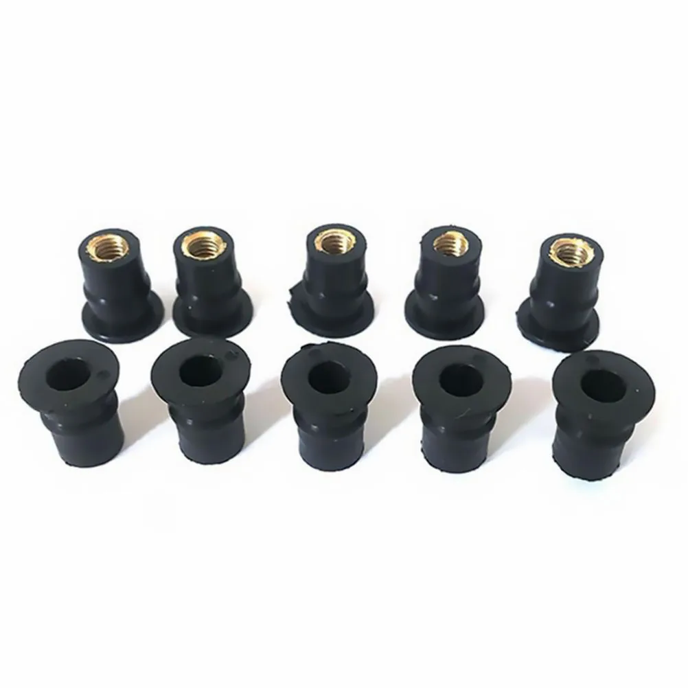 

10 Pcs Motorcycle Nut Windscreen Nuts Metric Well Replacement Copper Fastener Durable