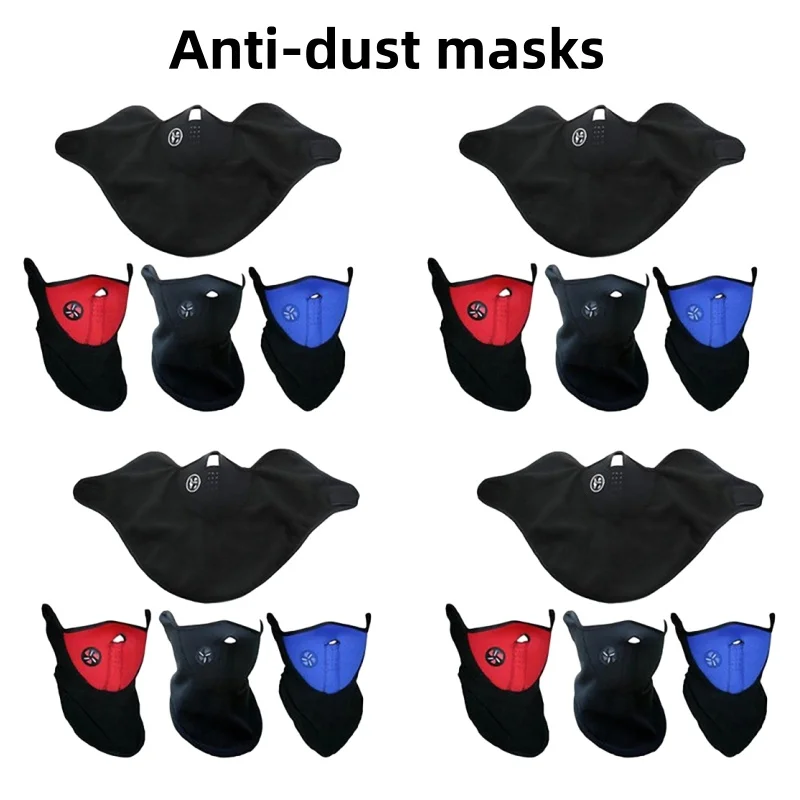 1pcs 3color Breath Valve Mask Motorcycle Bike Cycling Ski Winter Half Face Mask Neck Warmer Cover Windproof Anti-dust Mouth Mask