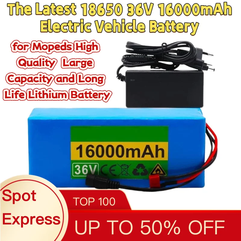 The Latest 18650 36V 16000mAh Electric Vehicle Battery for Mopeds High Quality Large Capacity and Long Life Lithium Battery