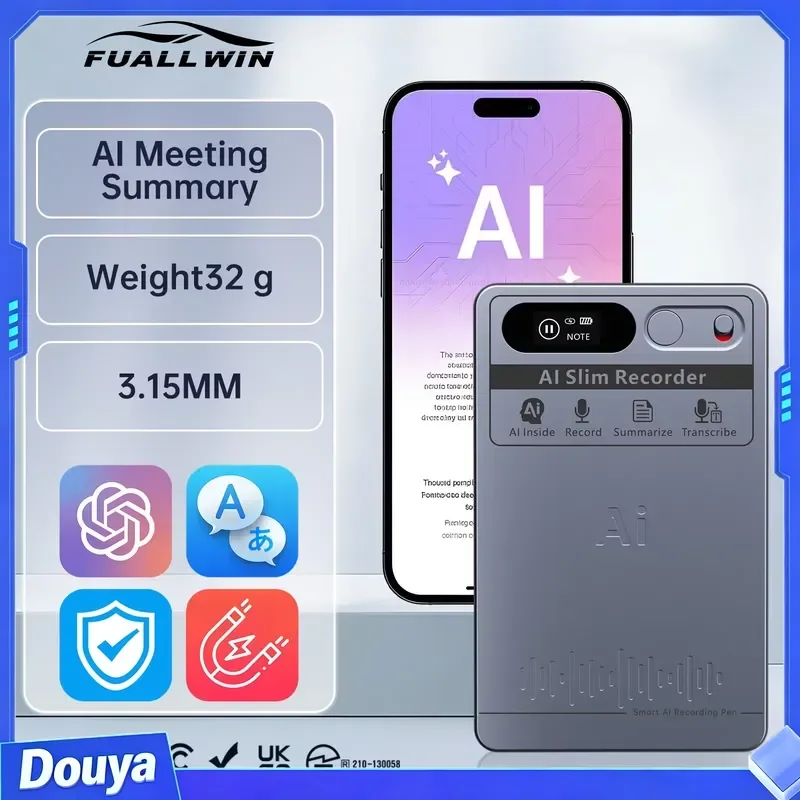Long Hours 35H ChatGPT-5 152 Languages MINI Transcribe Smart Magnet Dictaphone AI Voice Recorder Voice