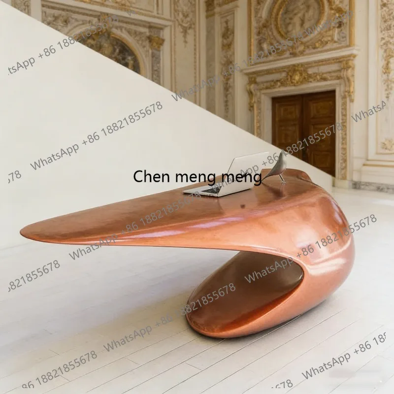 Nordic modern special-shaped desk creative art modeling curved design creative floating table