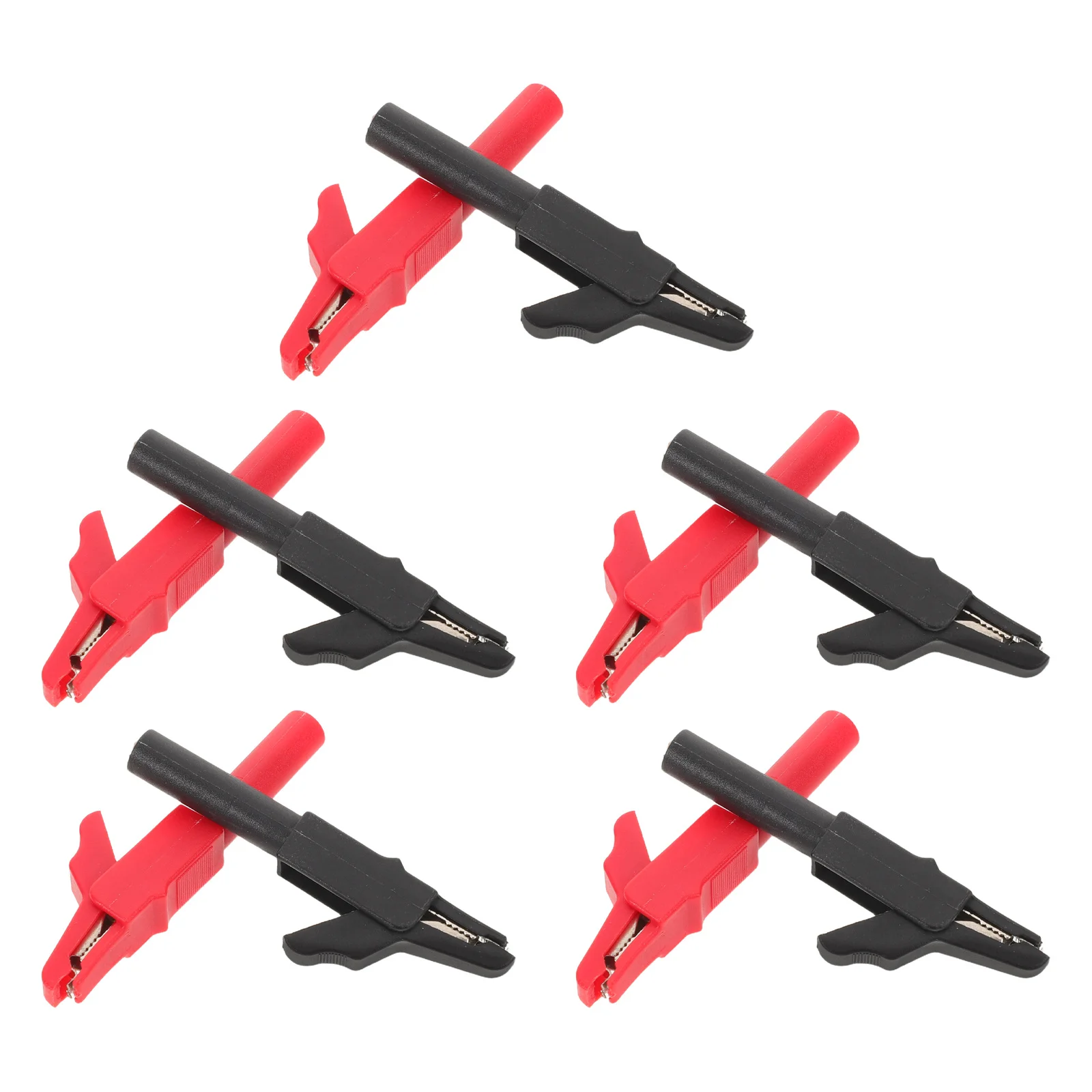 

10Pcs Multimeter Test Clips Insulated Safe Clamps Banana Jack Socket Electrical Test Leads Clamp Meter Probes for Automotive