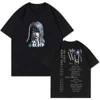 Ado Wish Tour T-shirt Japan Singer Print T-shirt 2025 Men Women Cotton Oversized Tshirt Short Sleeve T Shirt Streetwear Tops Tee