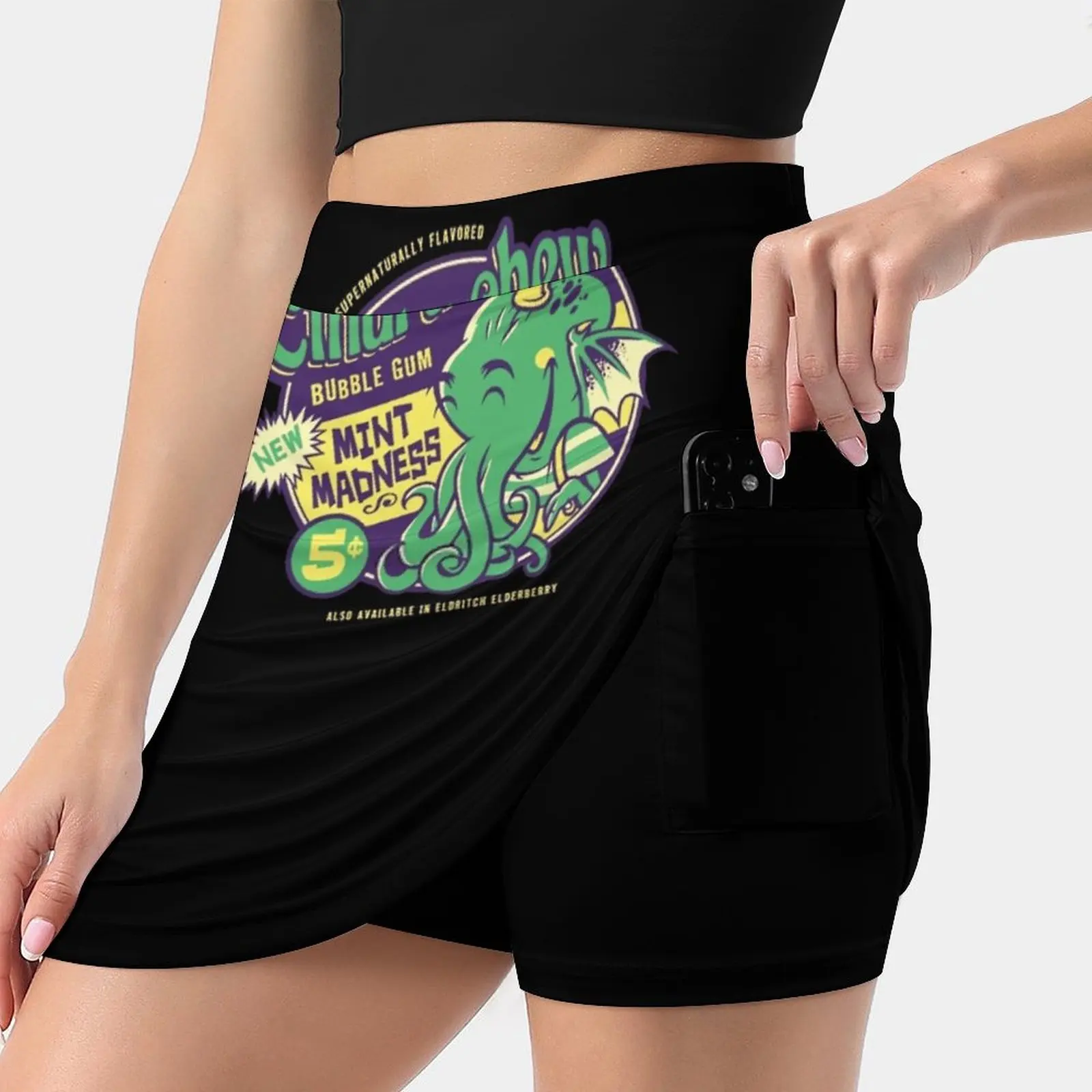 

Cthulachew Women's skirt Aesthetic skirts New Fashion Short Skirts Cthulhu Kthulhu Lovecraft Dagon Elder Gods Funny Bubble Gum