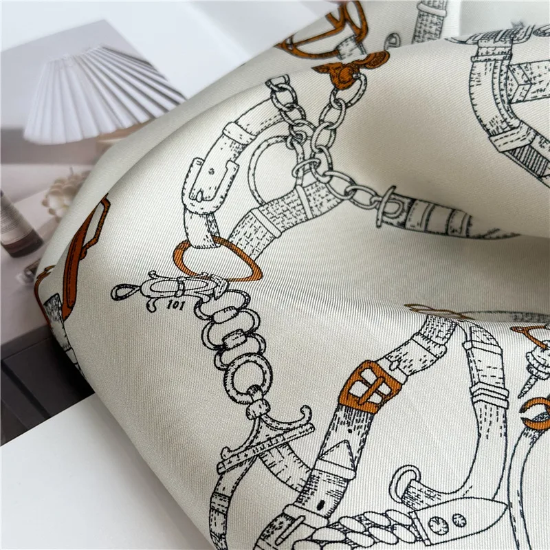 

Шелковый платок 14 мм для женщин, квадратный, с закругленными краями, бандана, шейный платок, дизайнерский люксовый фулярд, повязка на голову, 90 см