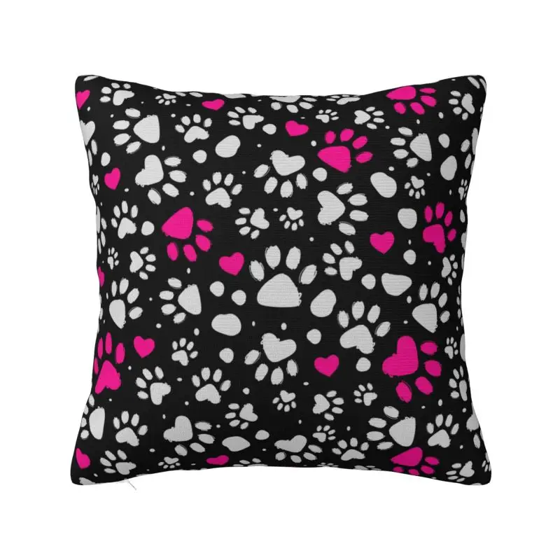 

Animal Footprint Dog Paw Prints Throw Pillow Case Home Decorative Cushions Cover For Sofa Car Seat Square Polyester Pillowcase