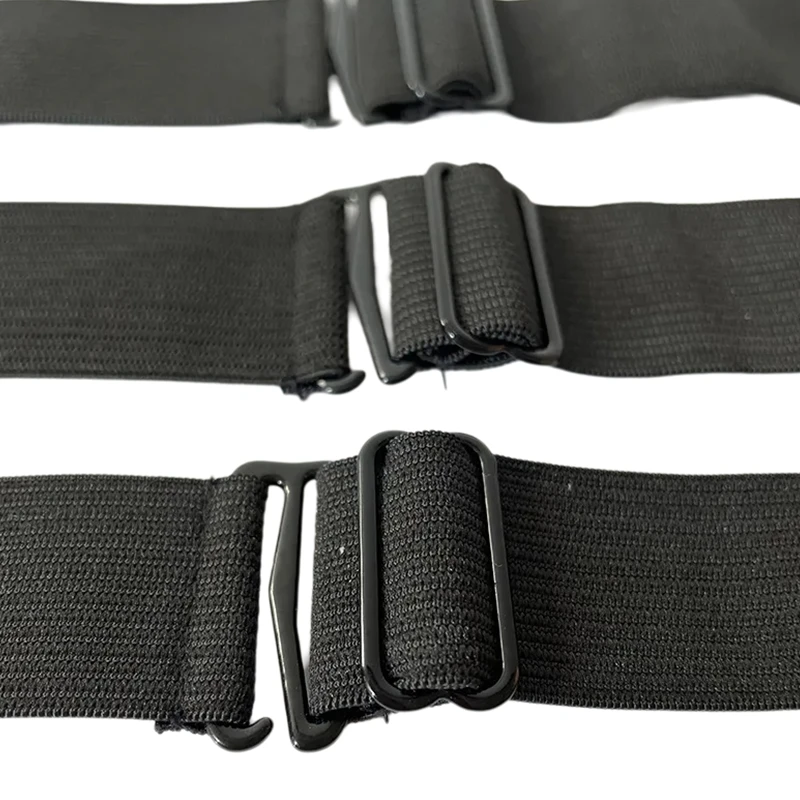 1/2/3/5/10/12 Uds. Banda elástica ajustable negra de 3cm de ancho para pelucas correas ajustables para pelucas cinta elástica de costura de alta elasticidad