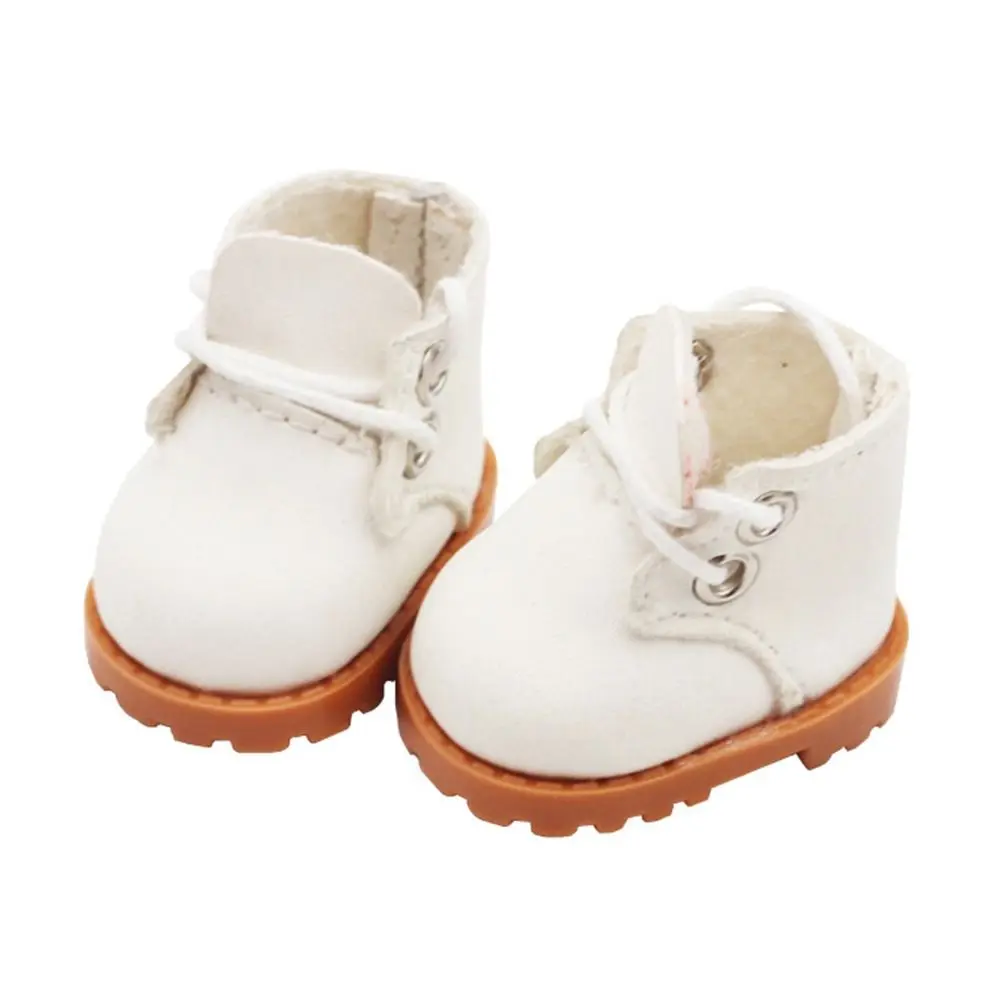 Fashion 3.8CM FOR Doll Shoes Handmade DIY Doll Finger Shoes Doll Accessories Replacement Doll Leather Shoes Cotton Doll