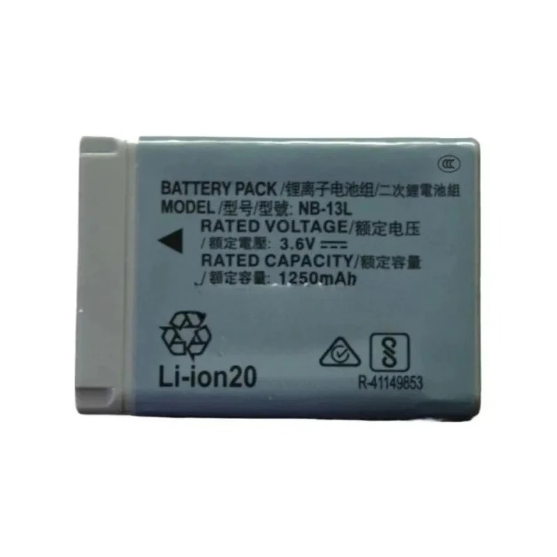 New Replacement Camera Battery 3.6V 1250mAh NB-13L for Canon PowerShot Mark II G9 X G9 X Mark II G1 X Mark III G5X G7X SX620HS