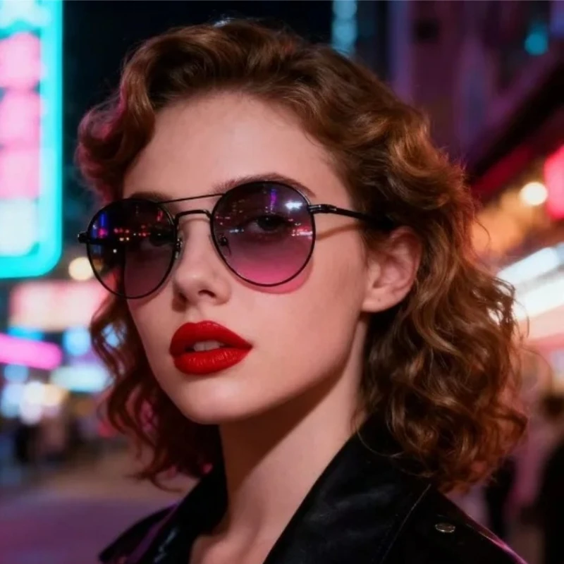 

New Luxury Round Sunglasses, Retro Summer Shades for Men, Fashion Streetwear Sunglasses for Women, Travel UV400 UV Protection