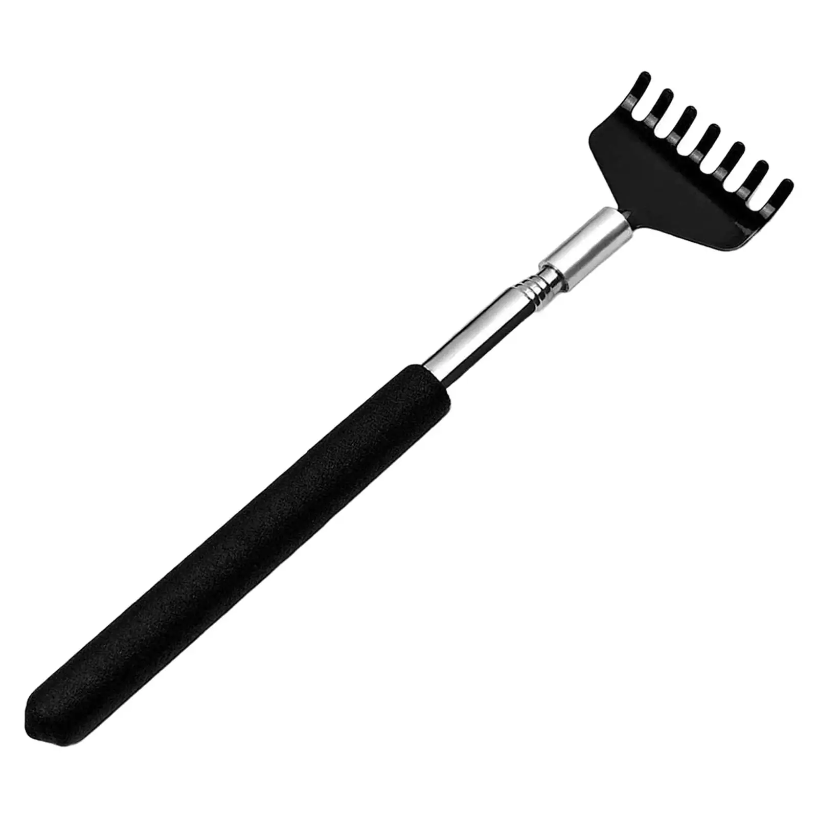 Telescoping Back Scratcher Extendable Rod Stainless Steel with Anti Slip Rubber Grip Long Reach Itch Relief Tool for Office