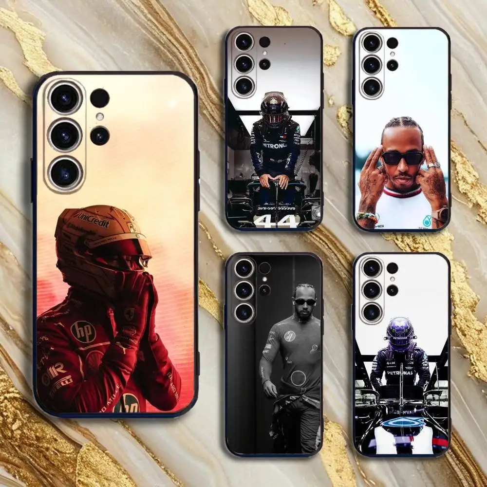 

L-Lewis H-Hamilton F1 Racing 44 Phone Case For SamsungS25,24,21,22,23,30,Ultra,20,Plus,Fe,Lite,Note,10,9,5G Black Cover