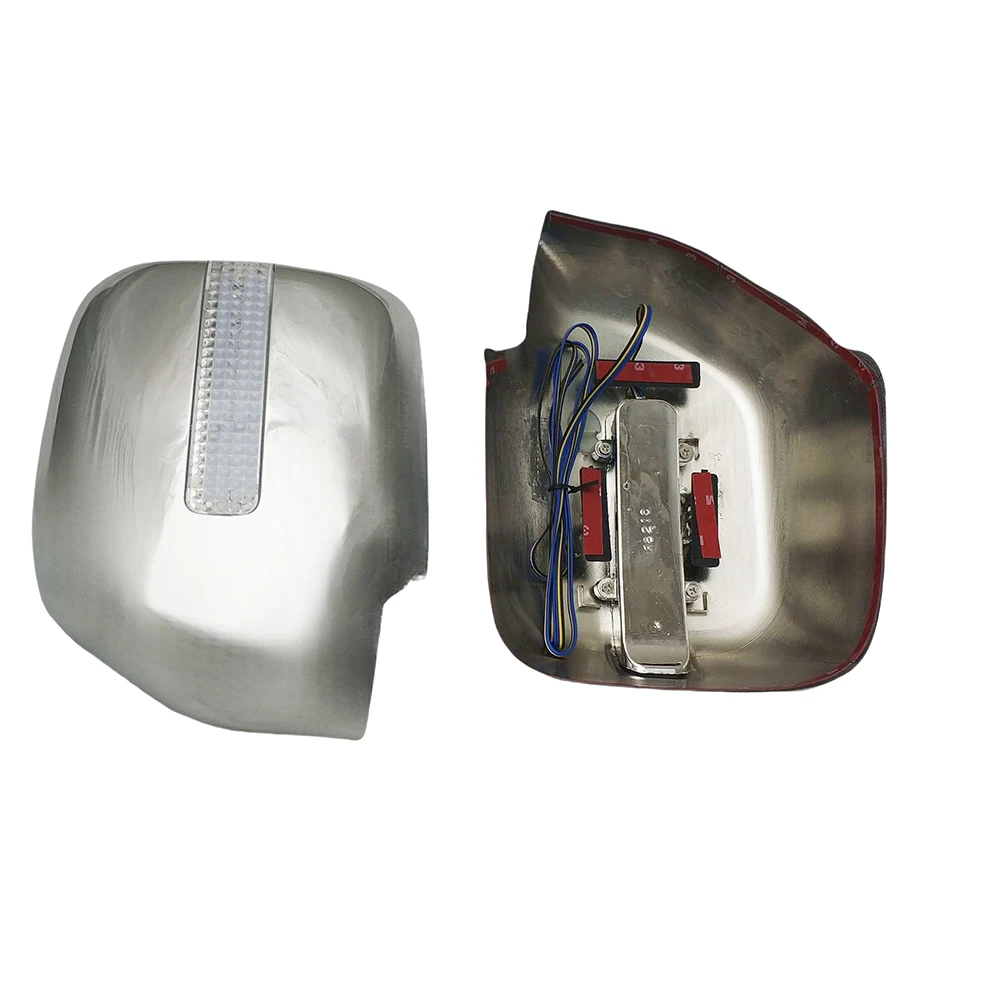 

2 Pcs ABS Chrome Silver Car Rearview Mirror Upgrade with LED Lights for Toyota Noah 1996-2000 Door Mirror Cover