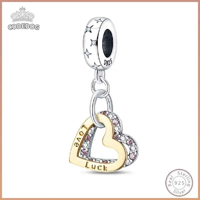 

Hot 100% 925 Sterling Silver Love Sentiment Sparkling Zirconia Charm Beads 3mm DIY Holiday Fine Jewelry Gift Making