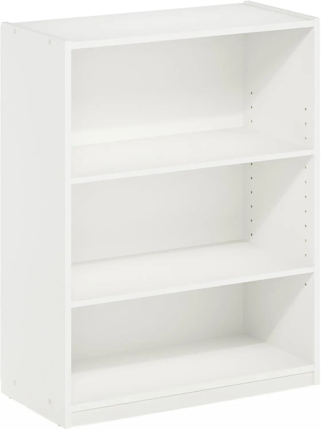 

Gehry 3-Tier Bookcase, Bookshelf With Adjustable Shelves, White