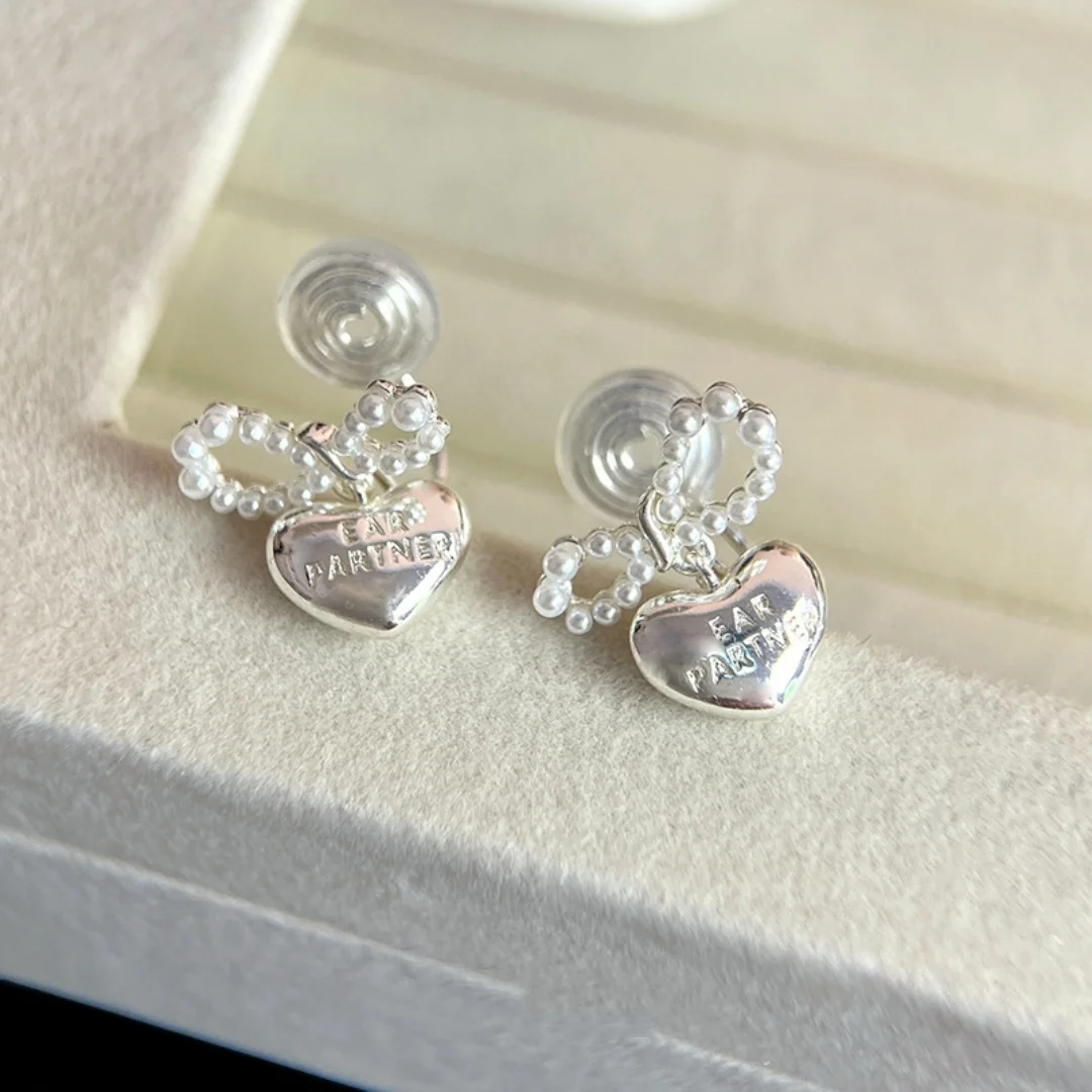 

DUTRIEUX 925 Sterling Silver Hoop Earrings Bowtie Ribbon Pearl Love Heart Pendant For Women Girl Gift Fashion Jewelry 2025