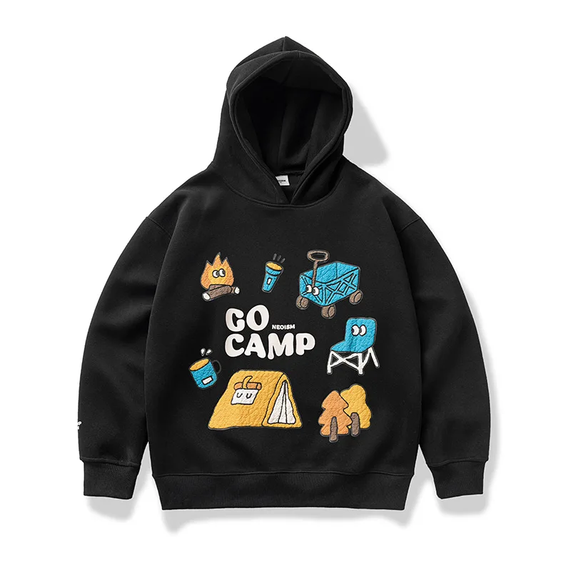 

Camping Cute Cartoon Image Hoodie Fashion Women's Clothing Street Style Sports and Leisure