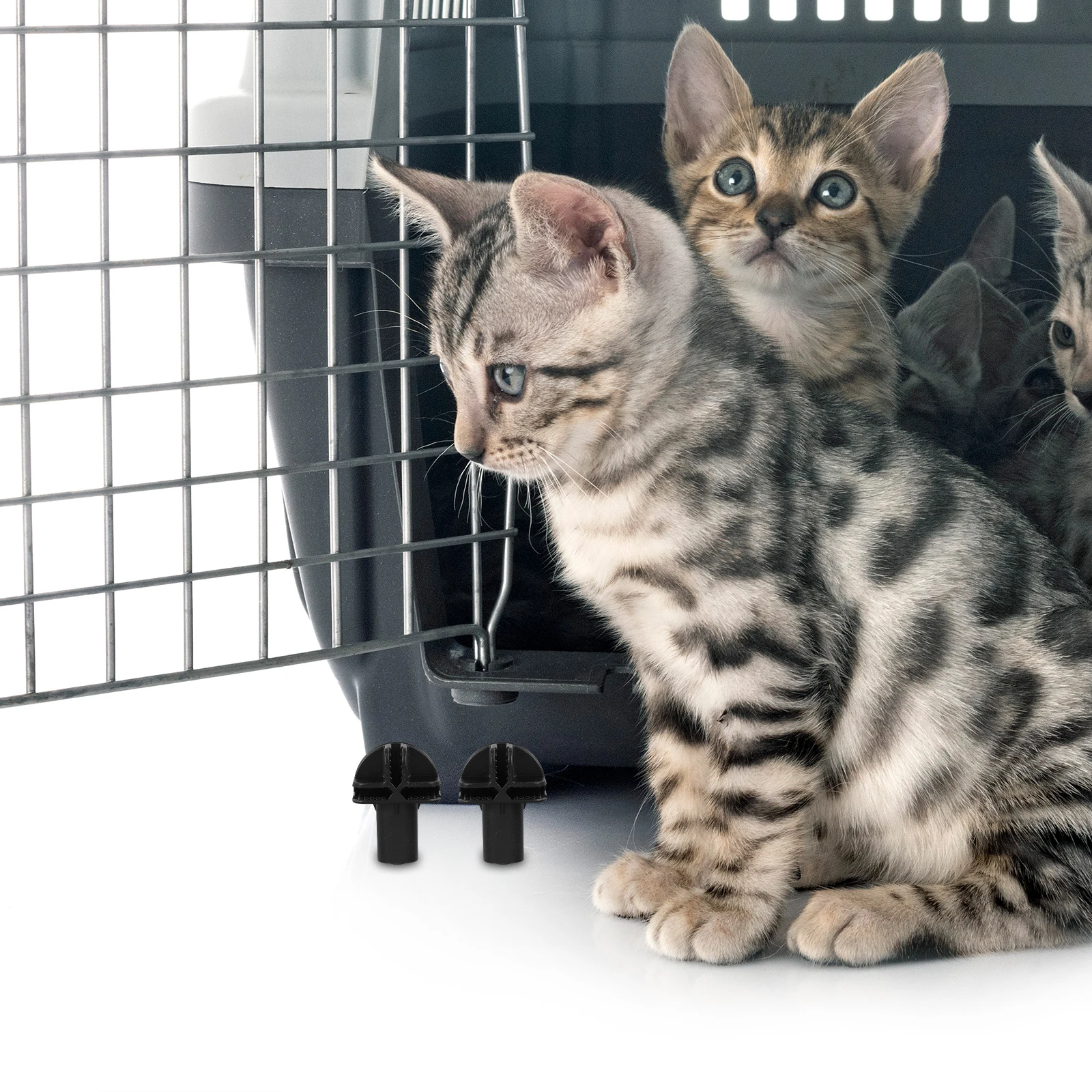 

10pcs Cat Cage Caster Accessories Plastic Cube Connector Modular Diy Wire Storage Unit Universal Wheel Abs Kennel Wardrobe Dog