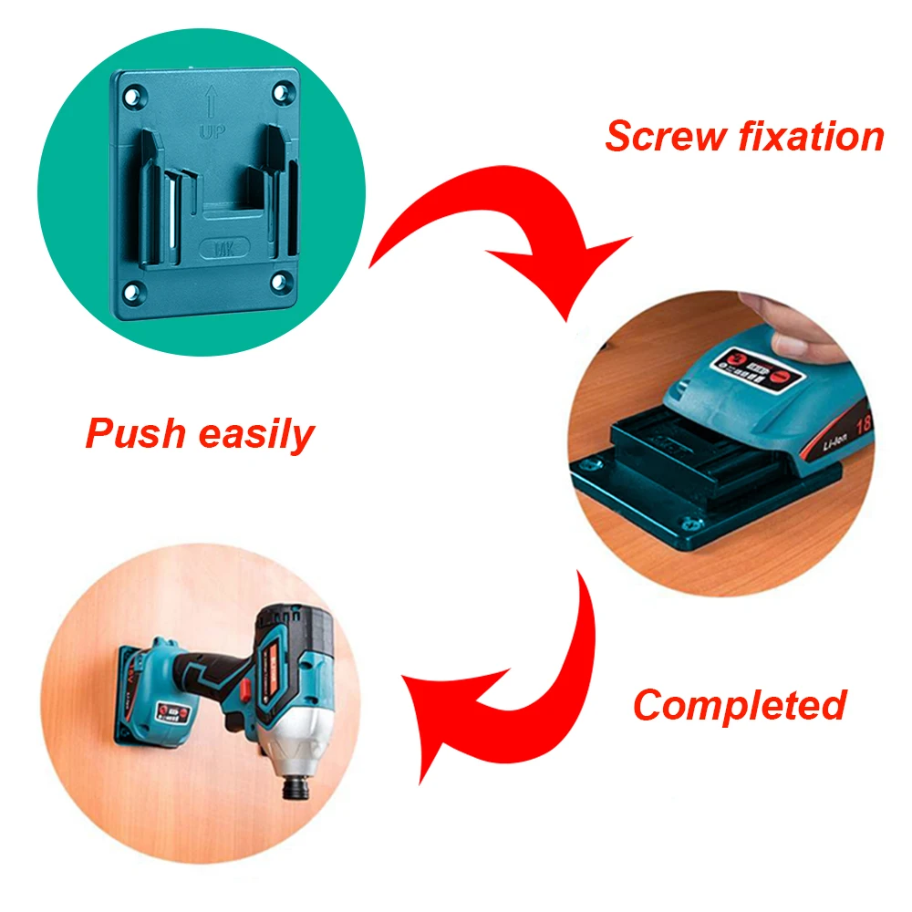 Imagem -04 - Suporte para Ferramentas Dock Mount Rack de Armazenamento para Makita Bosch 18v Dispositivos de Fixação Ranhuras para Suporte de Máquina