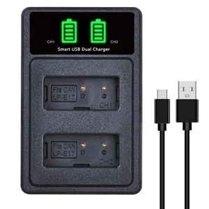 LP-E17 Batterie/Doppel-Typ-C-Ladegerät für Canon EOS R100, RP, 200D, 77d, M3, M5, M6, Rebel T8I, T7I, T6i, T6S, SL2, SL3, EOS M3, M5, M6, EOS 750D 8 Hauptverkaufskanon SL3 Batterie - №8