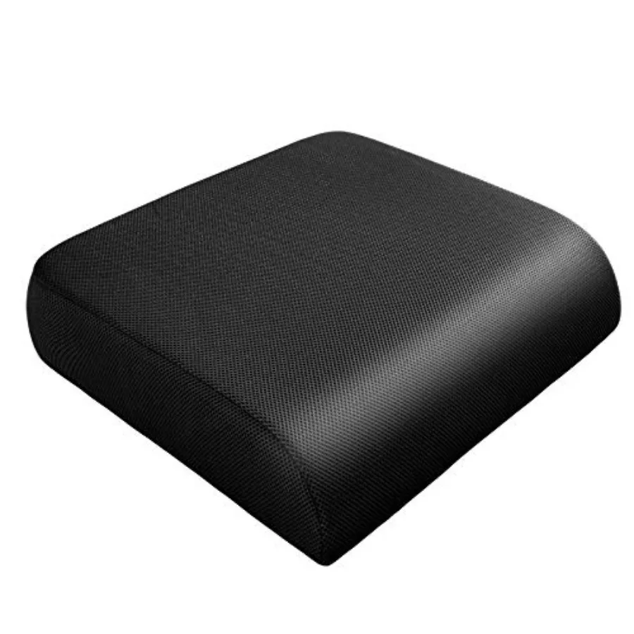 

Extra Thick Large Seat Cushion 19 X 17.5 X 4 Inch Gel Memory Foam Cushion with Carry Handle Non Slip Bottom Pain Relief Coccyx