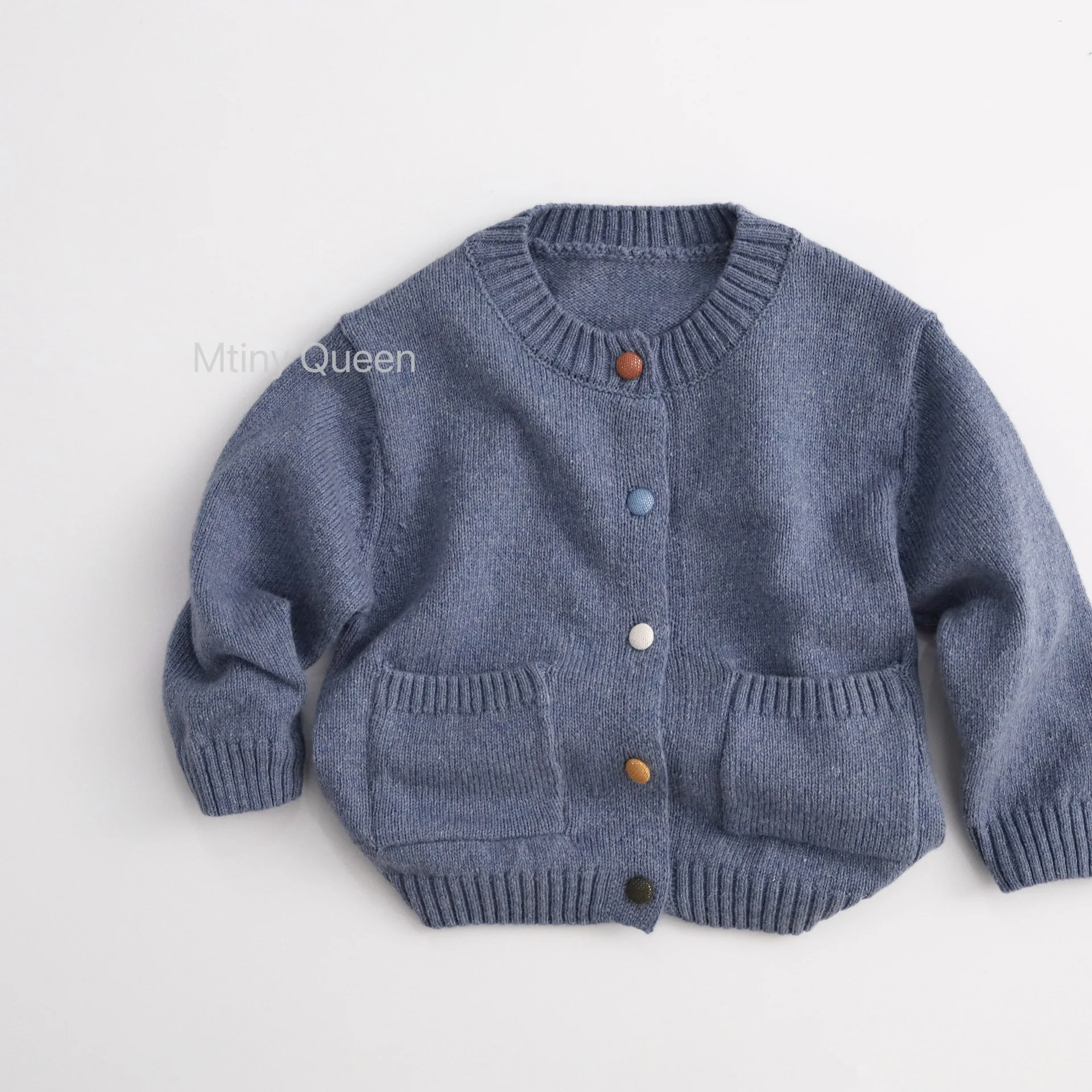 

2026 Spring New Children Long Sleeve Knit Coat Boys Girls Solid Cardigan Sweater Baby Casual Knitted Jacket Kids Clothes