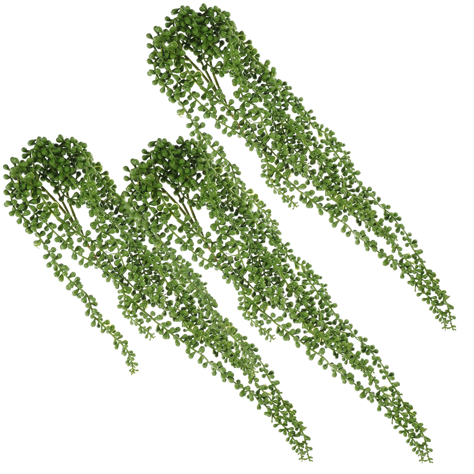 

3pcs Artificial Hanging Plants Fake String of Pearls Succulents Indoor Outdoor Decor Greenery Wall Hanging Reusable