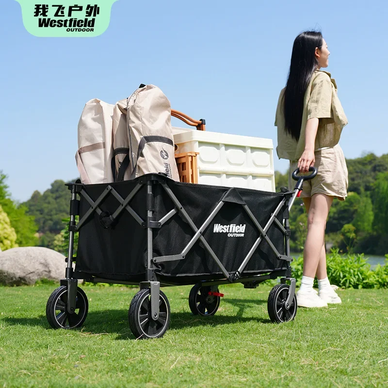 

Camping cart foldable outdoor picnic oversized camp cart trolley travel camping small trailer