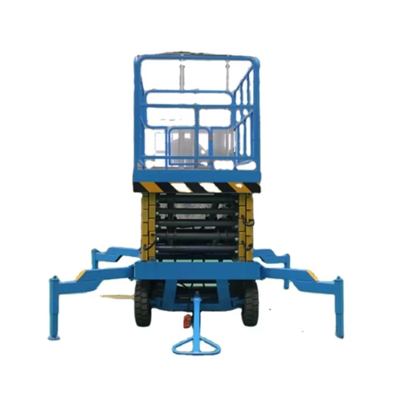 Dual Control System Self Walking Mobile Scissor Aerial Lift Ground & Platform Dual Operation Hydraulic Cart