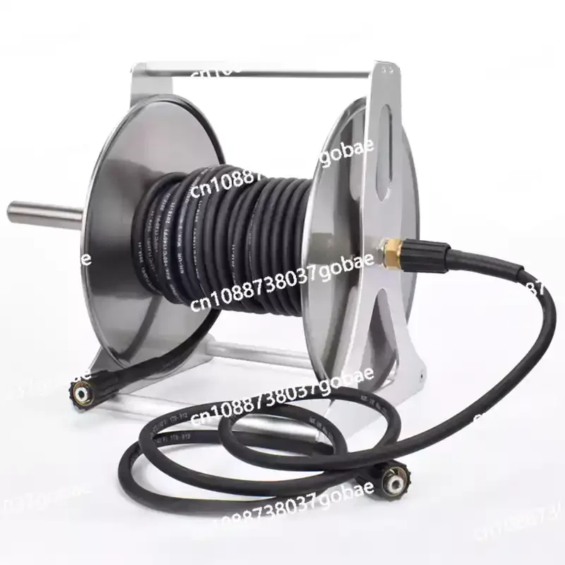 

High pressure water pipe storage rack, pipe reel, stainless steel metal car washing machine, steel wire pipe reel