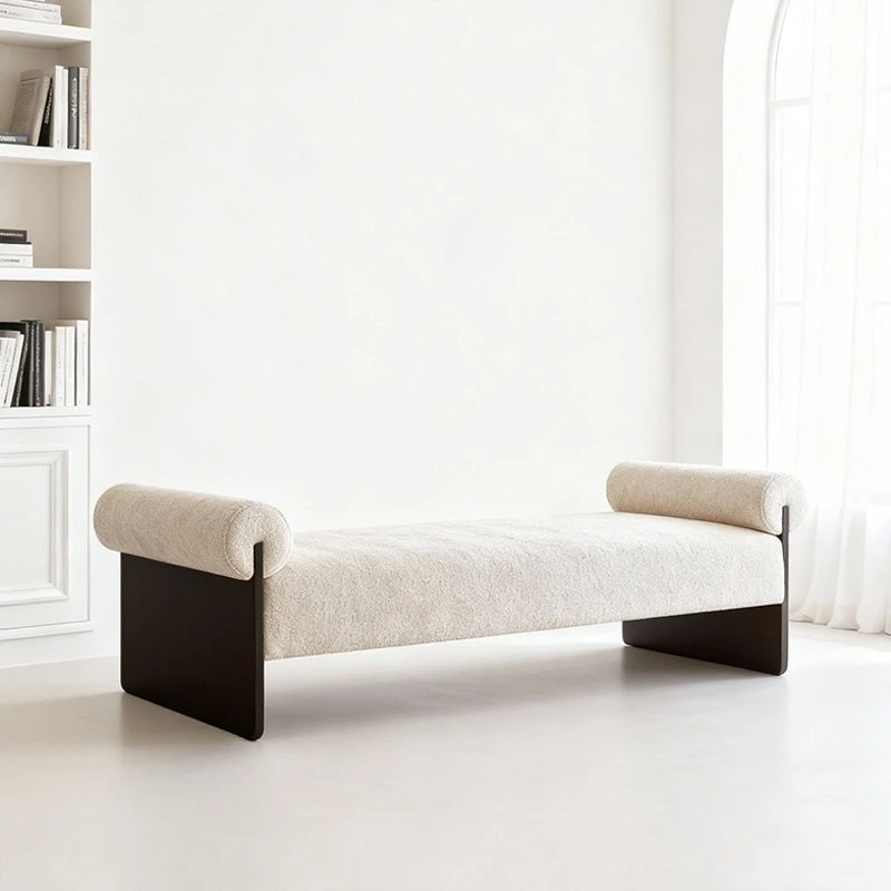 

French retro porch bench entrance door shoe changing stool