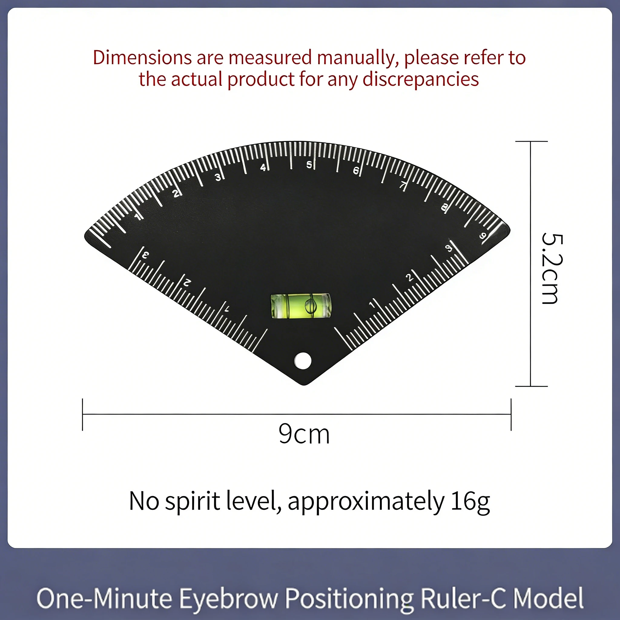 Lega di alluminio Disegno rapido Design del sopracciglio Righello Strumento di mappatura per microblading Modellatura Guida al disegno per trucco permanente Mappatura del righello
