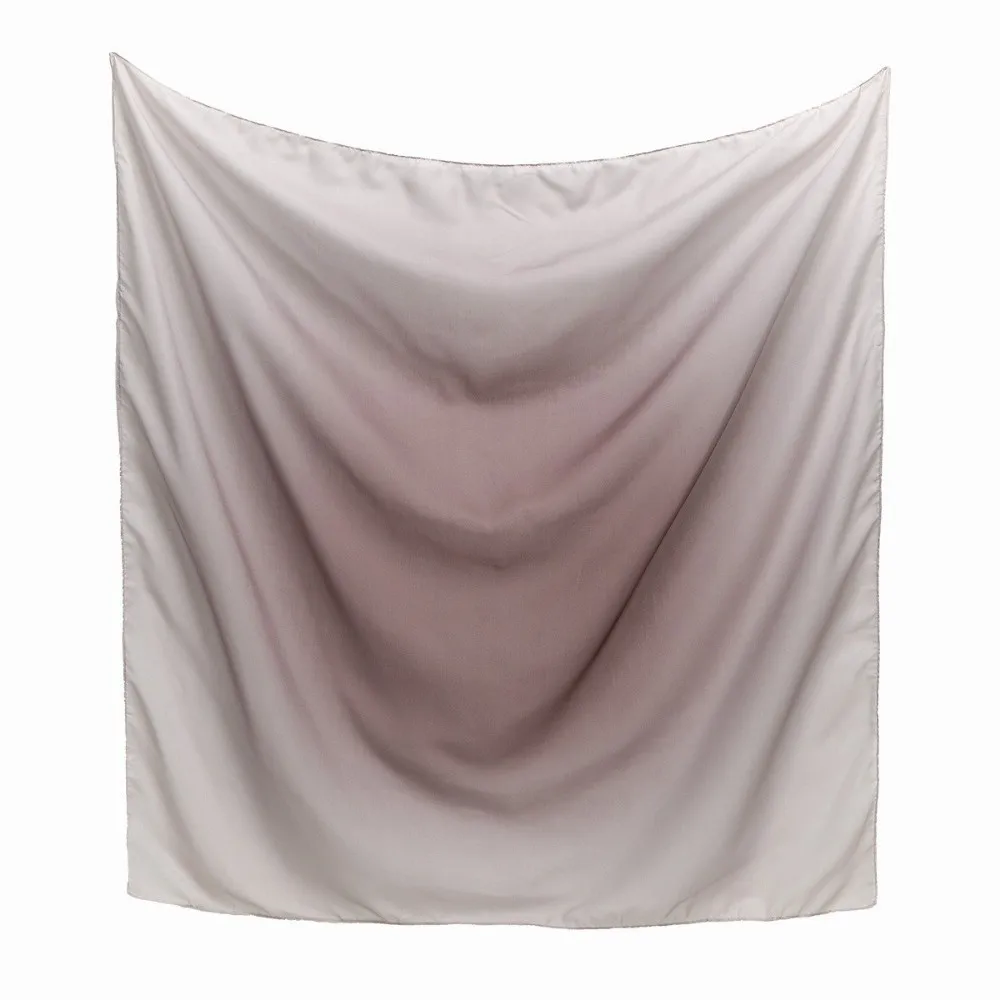 110 x 110 cm Gradient Square Scarf Square Shape Breathable Muslim Hijab Air-conditioned Thin Head Wrap Scarf Islamic Wear