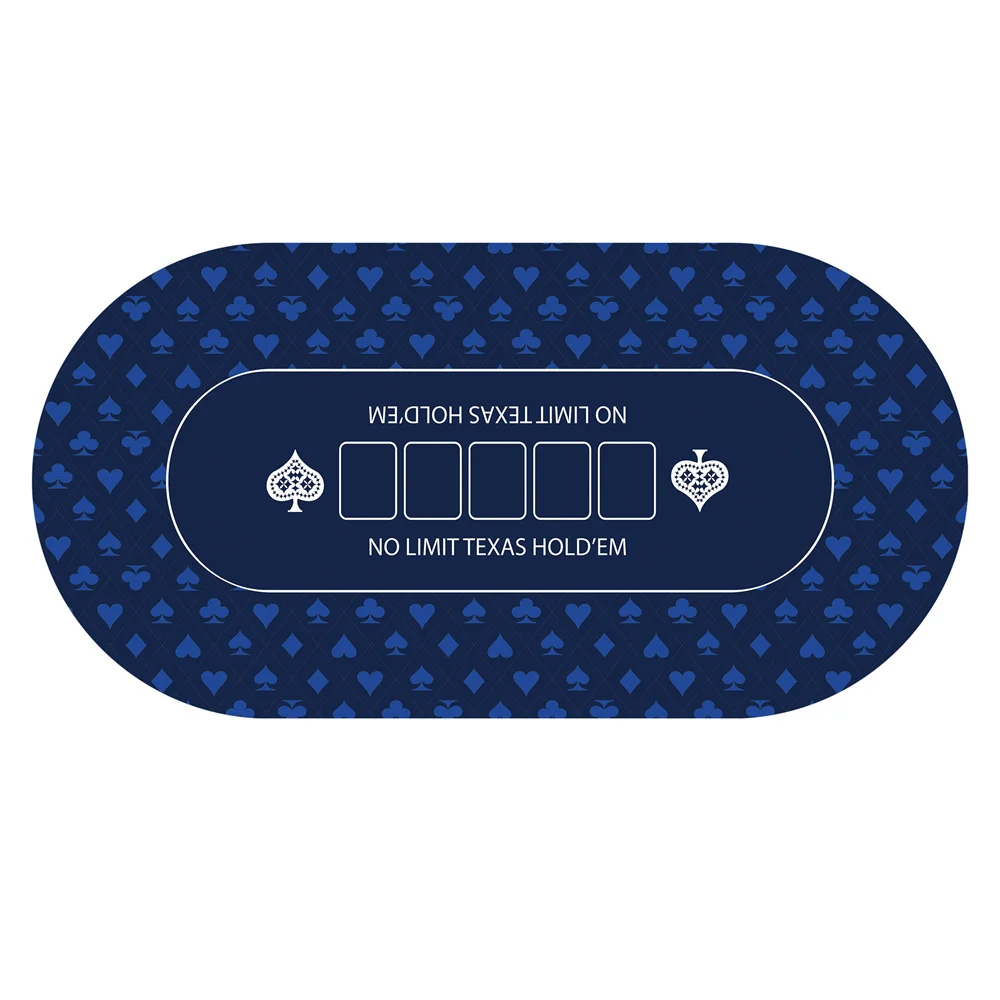 Multiplayer Tablecloth Texas Hold 'em Poker Table Mat Rubber Poker Mat Anti-Slip Rubber Table Top Layout For Table Gaming Mat
