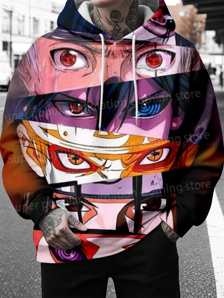 

Naruto Naruto Sasuke Kakashi hoodie anime 3d print autumn and winter outdoor casual sweater hoodie for men and women