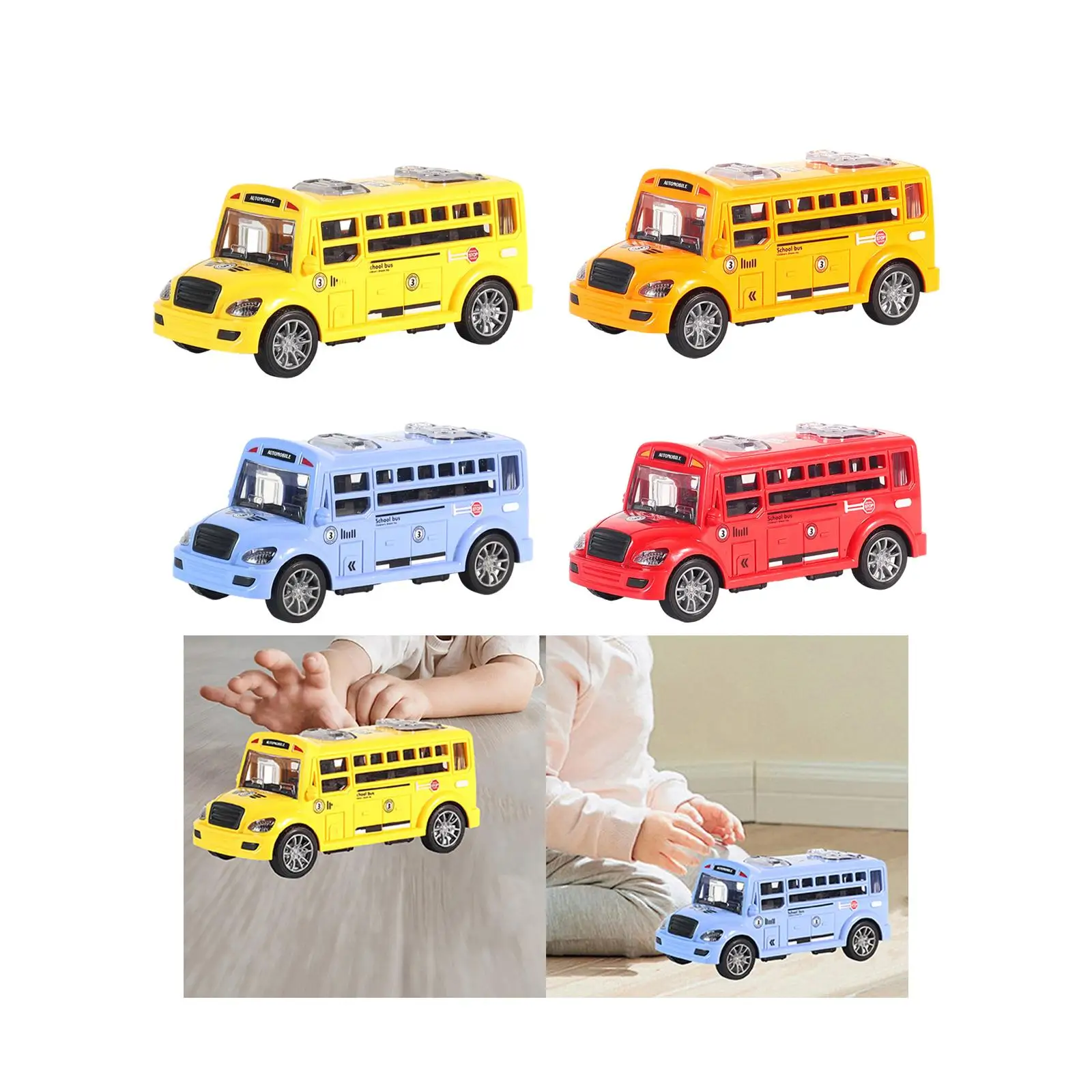 Bus jouet enfants voiture jouet porte ouvrable enfants cadeau retirer voiture inertie voiture véhicules pour adolescents enfants préscolaire garçons filles cadeau