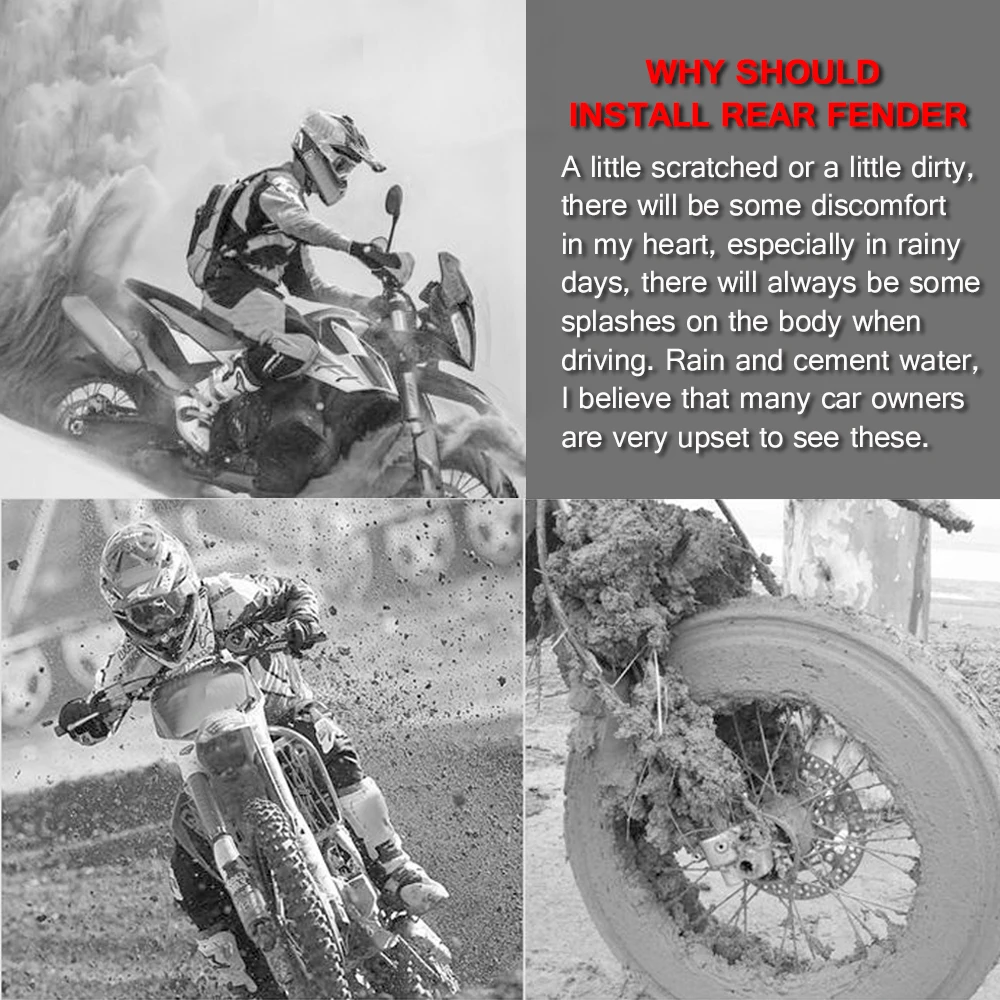 For Honda CB650R CB650F CB650 R/F Motorcycle Mudguard Fender For Yamaha Mt07 MT 07 Rear Cover Tire Hugger Splash Guard Protector - Image 2