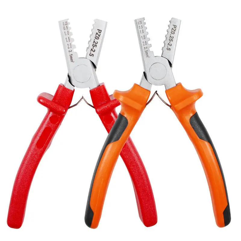 PZ1.5-6/6A PZ0.25/0.5/10 German-Style Mini Copper Tube Terminal Crimper Hand Tool for Electrical Wiring & Hardware